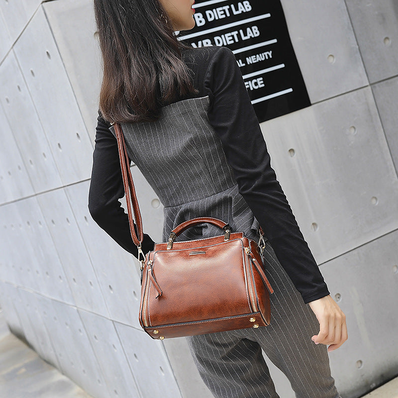 Women's Simple Spring Hand Carrying Temperament Oil Tote Bags