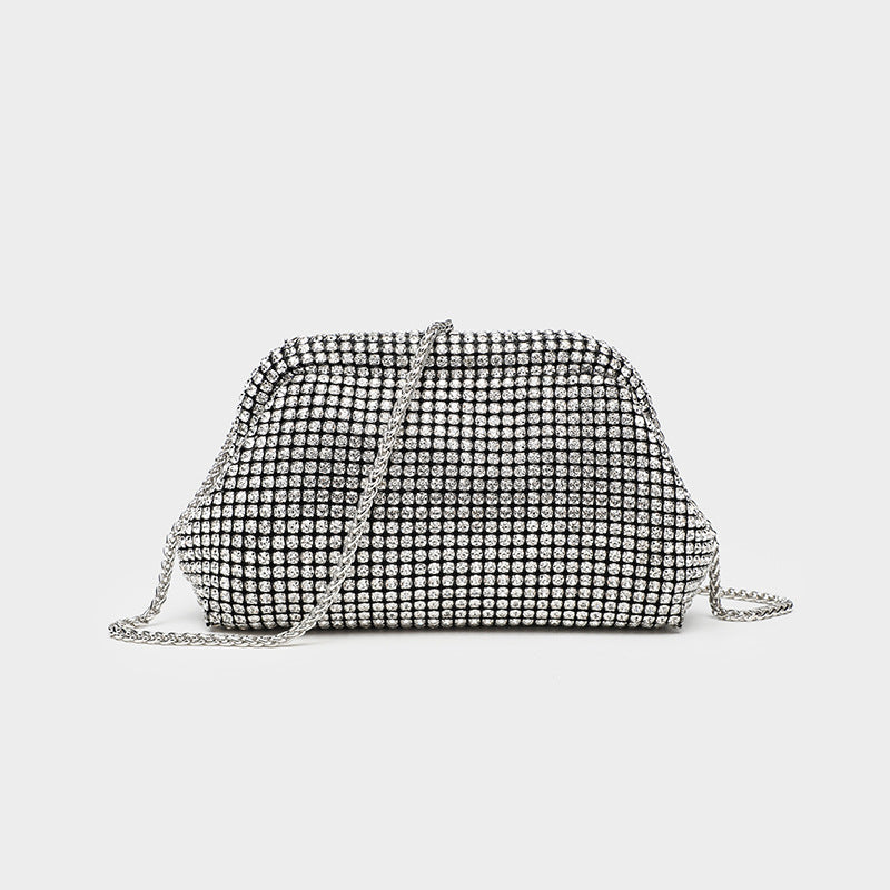 Women's Full Diamond Shiny Rhinestone Brick Dinner Handbags