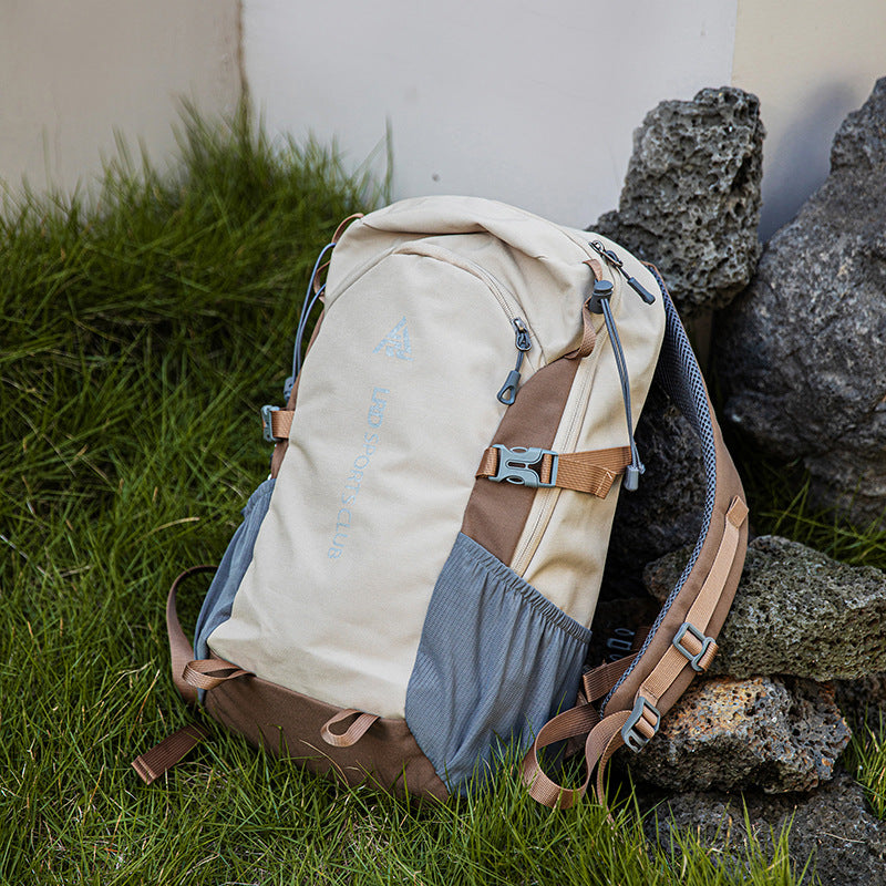 Style Female Contrast Color Minimalist Large Backpacks