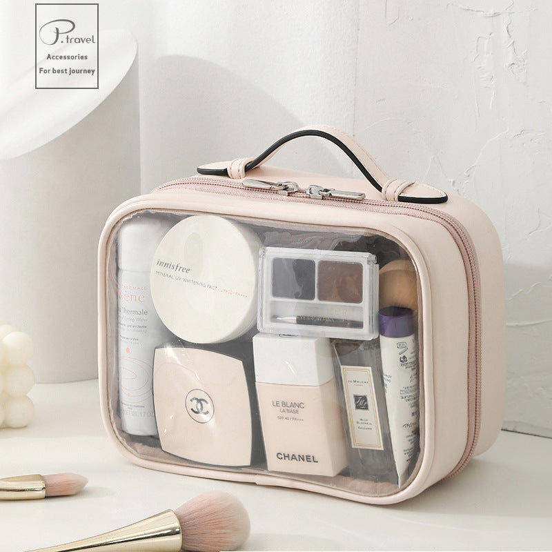 Women's Large Capacity Wash Waterproof Portable Partition Cosmetic Bags