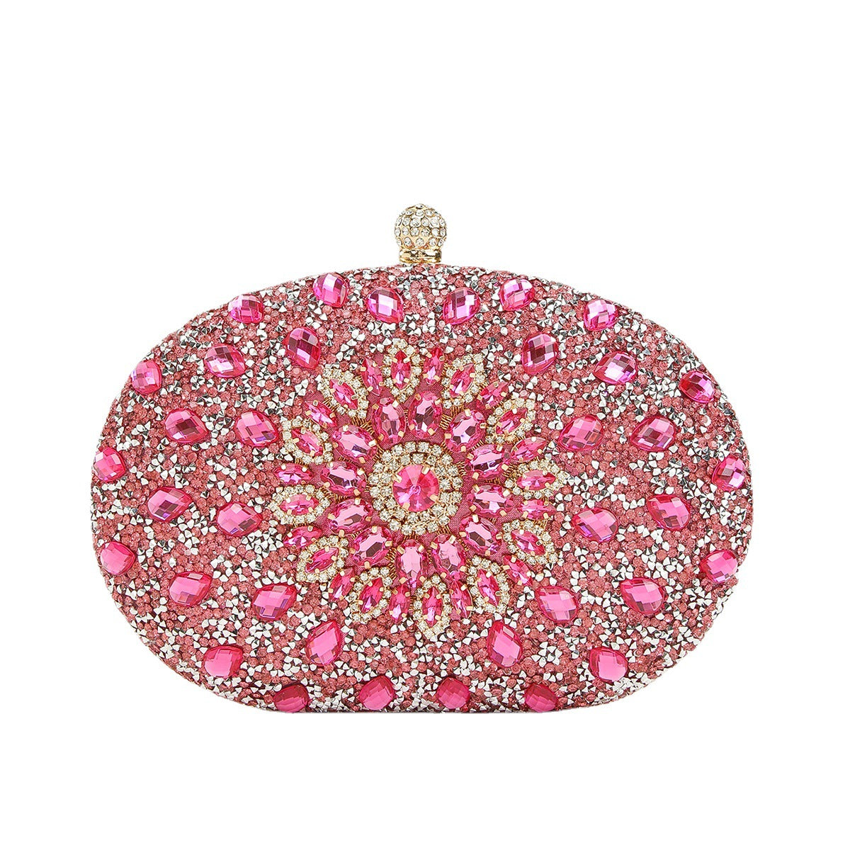 Women's Holding Dinner Full Rhinestone Diamond Sunflower Evening Bags