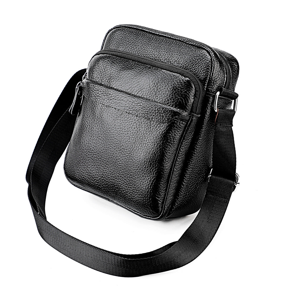 Men's Layer Cowhide Leather Daily Simple Trendy Lightweight Men's Messenger Bags