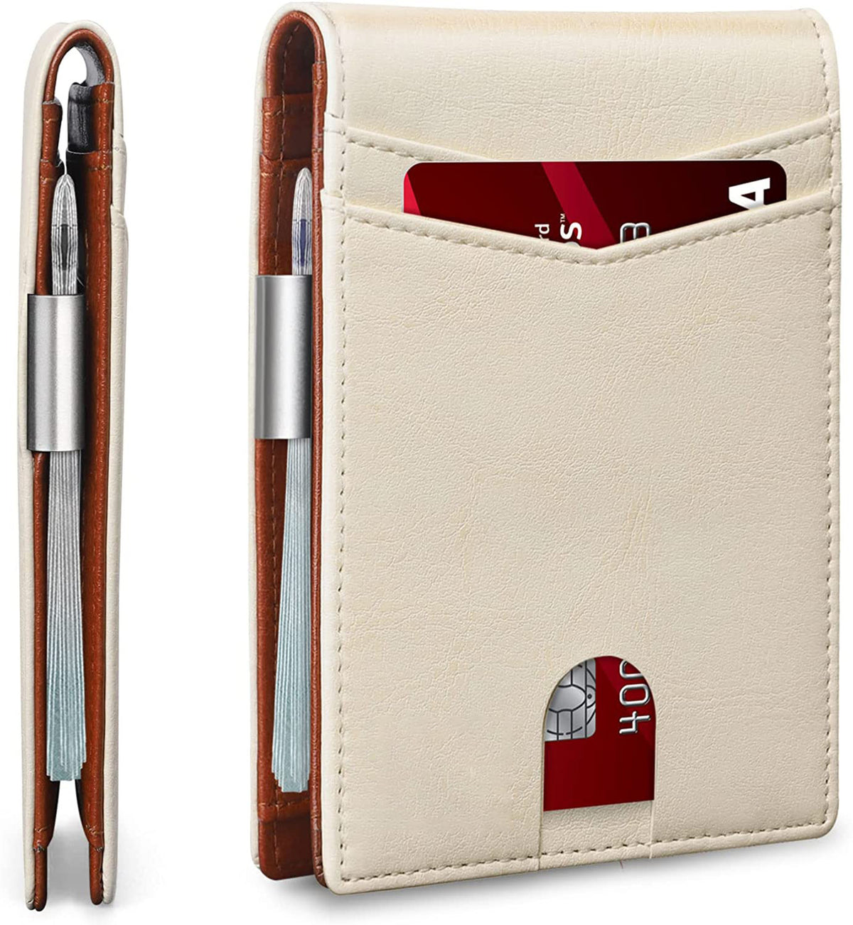 Men's Multiple Slots American Gold Clip Card Holder