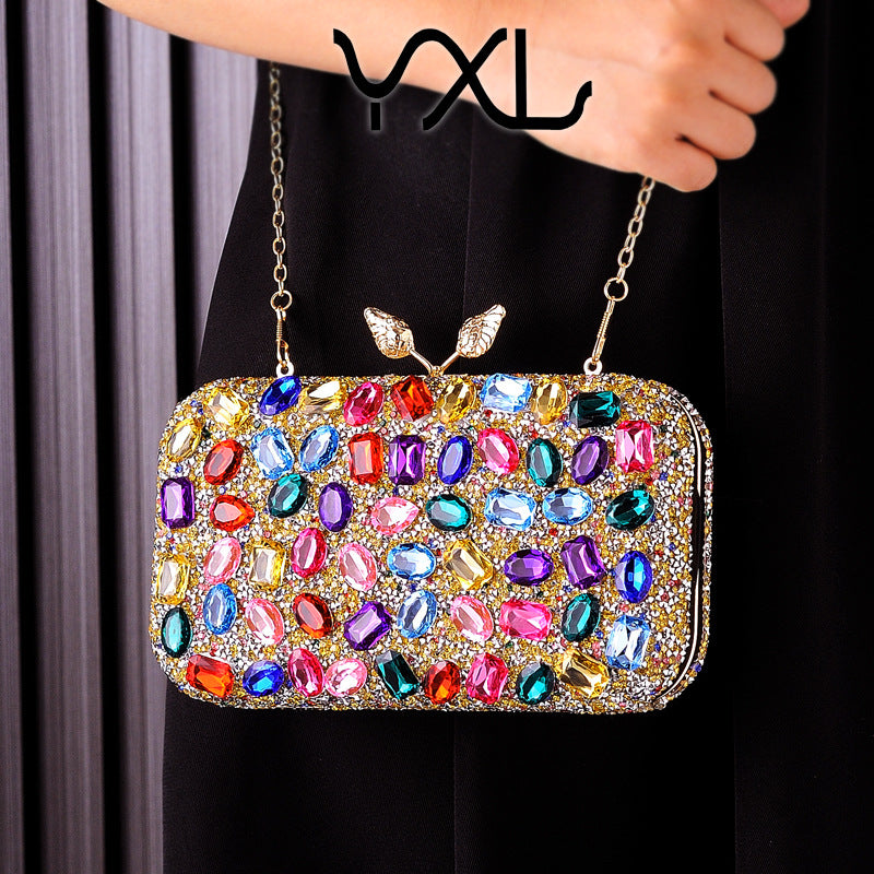Color Resin Drill Dress Garment Popular Advanced Evening Bags