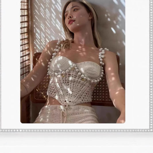 Cool Fashion Sexy Solid Color Beading Suits