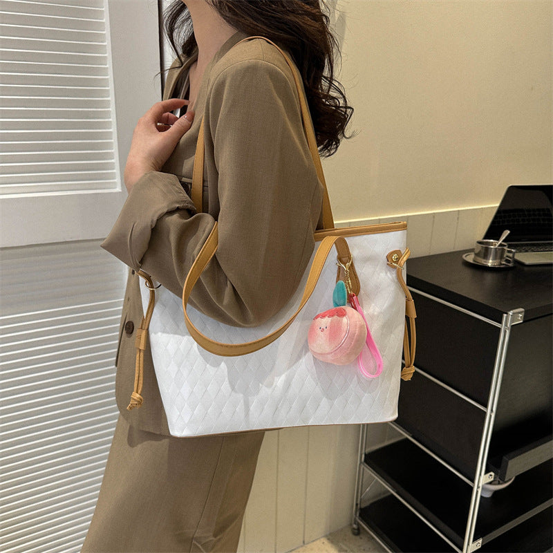 Pendant Female Commute Minimalist Solid Color Simple Tote Bags
