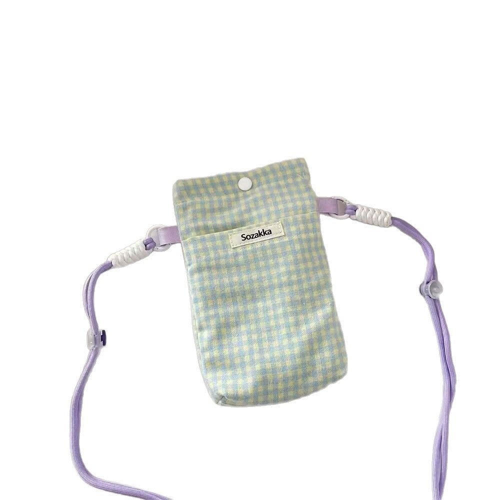 Women's Plaid Mobile Stylish Change Mini Women's Messenger Bag