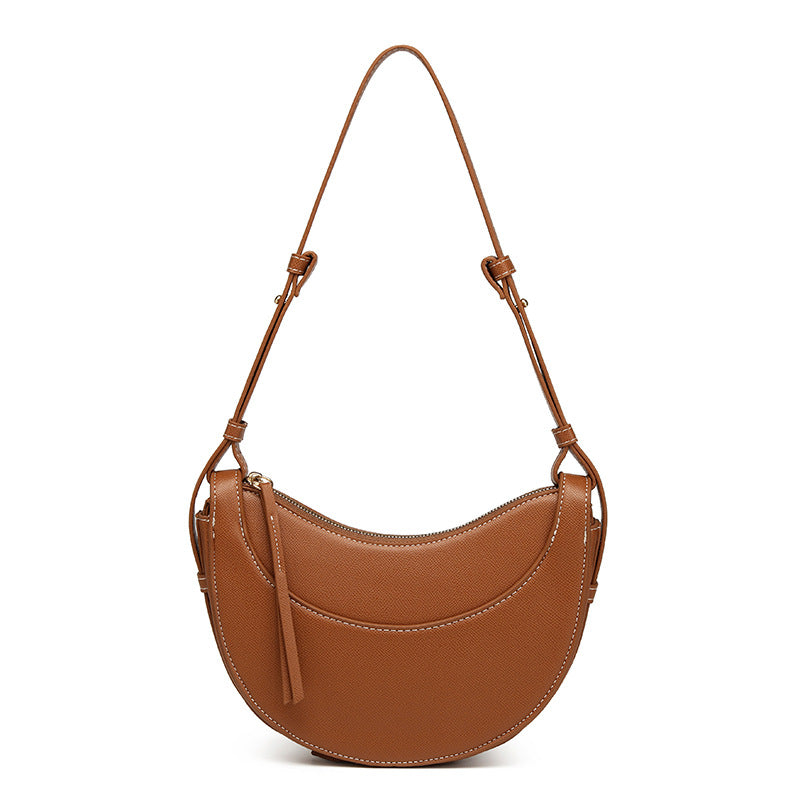 Women's French Minority Design Saddle Selenodont Soft Shoulder Bags