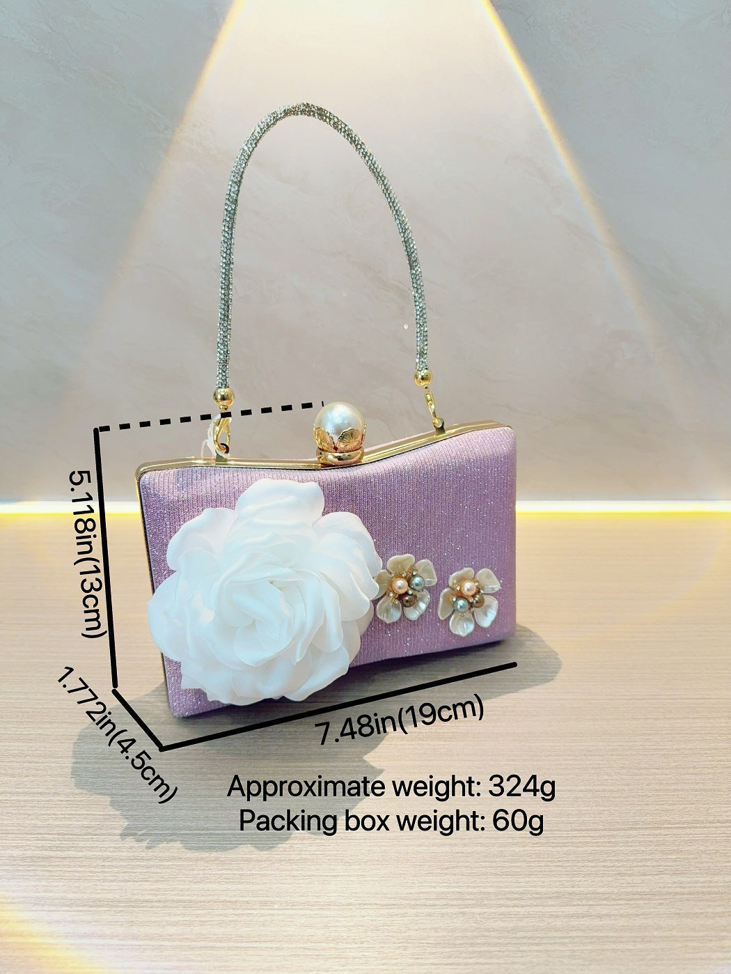 Delicate Pearl Flower Dinner Niche Clutch Evening Bags