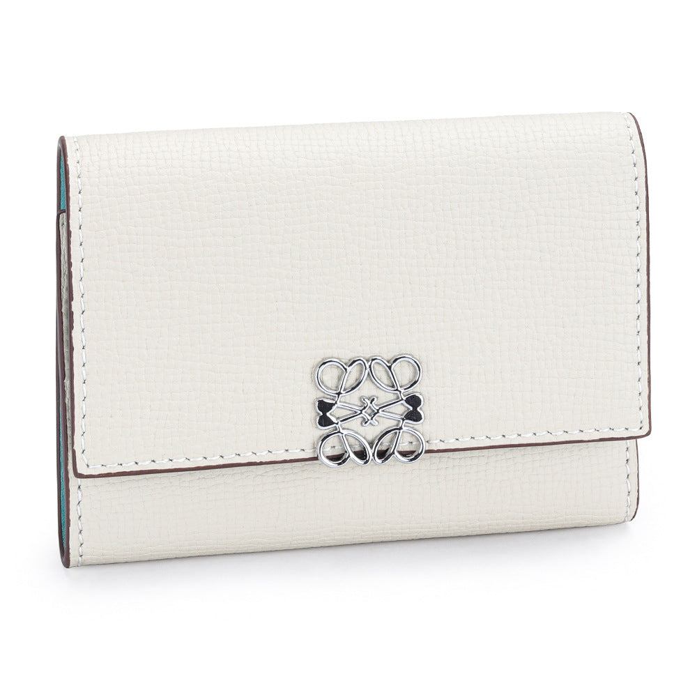 Women's Leather Short Stylish Versatile Folding Multiple Ladies Wallet