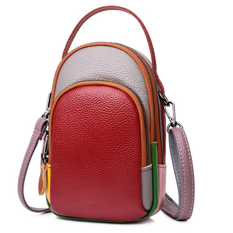 Women's Cow Leather Candy Color Korean Mini Shoulder Bags