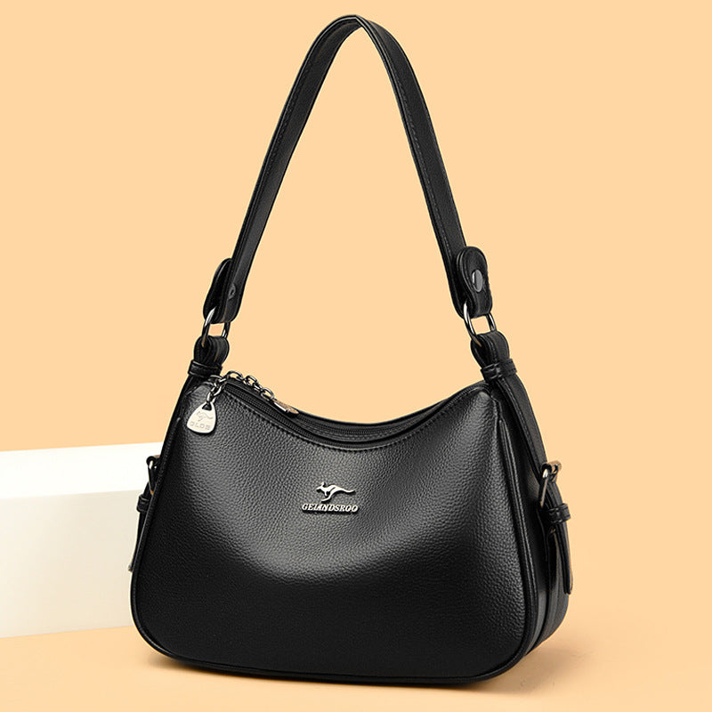 Women's Advanced Texture Soft Leather Underarm Large Capacity Commuter Bags