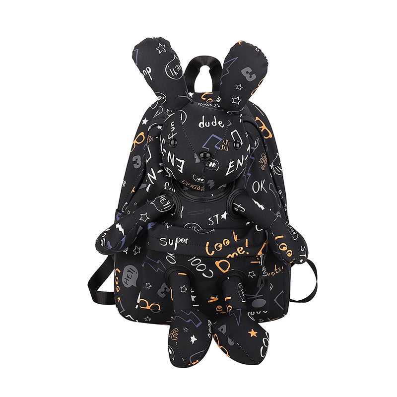 Personality Rabbit Doll Burden Reduction Spine Middle School Students' Schoolbags
