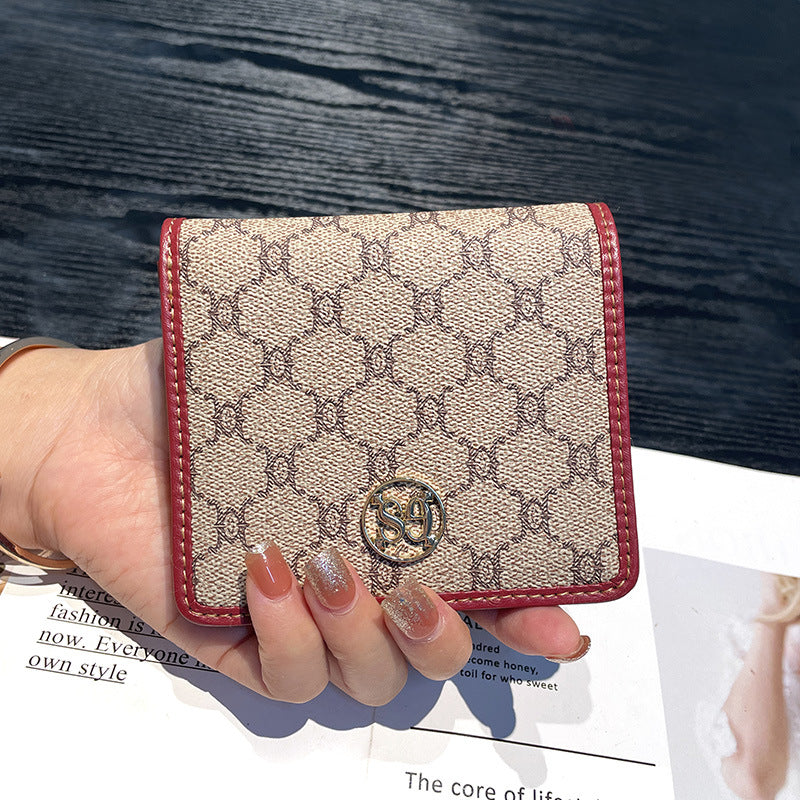 Women's Short Leather Thin Cowhide Storage Simple Ladies Wallet