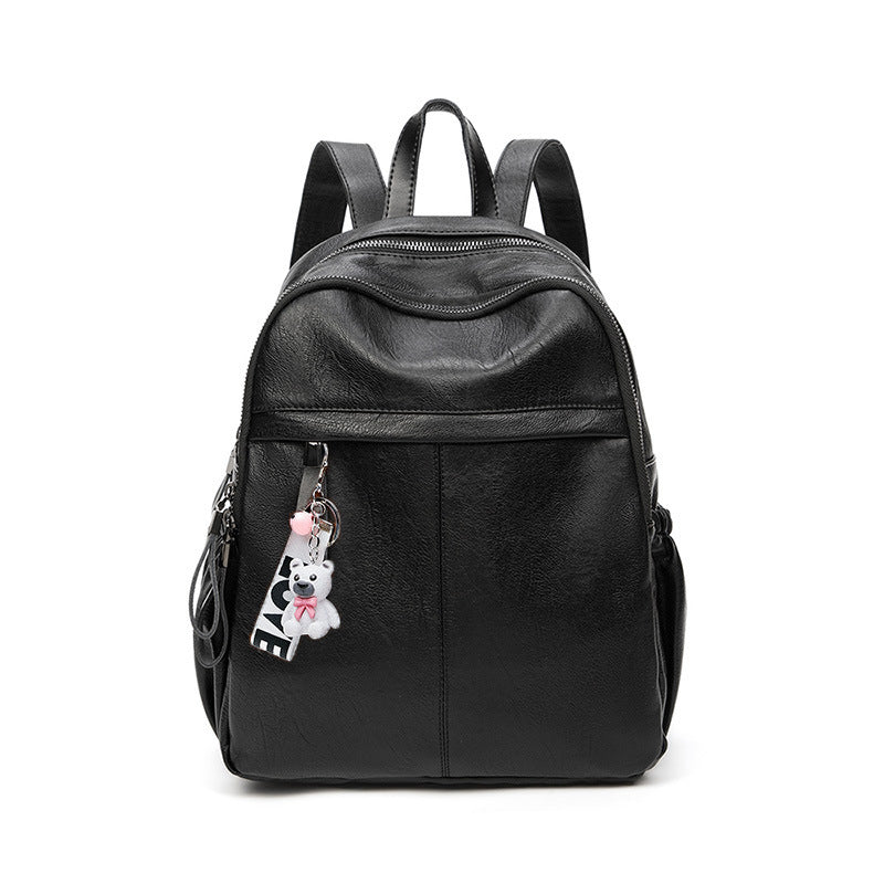 Women's Large Capacity Soft Leather Cowhide Urban Backpacks