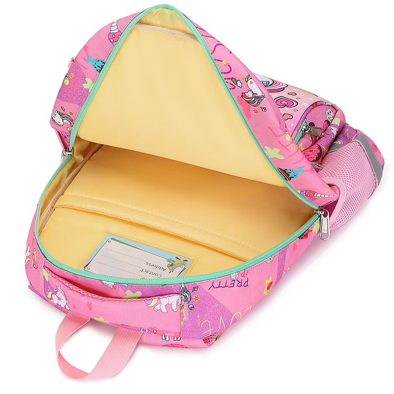 Primary Burden Relief Spine Protection Unicorn First-class Cartoon Elementary School Students' Schoolbags