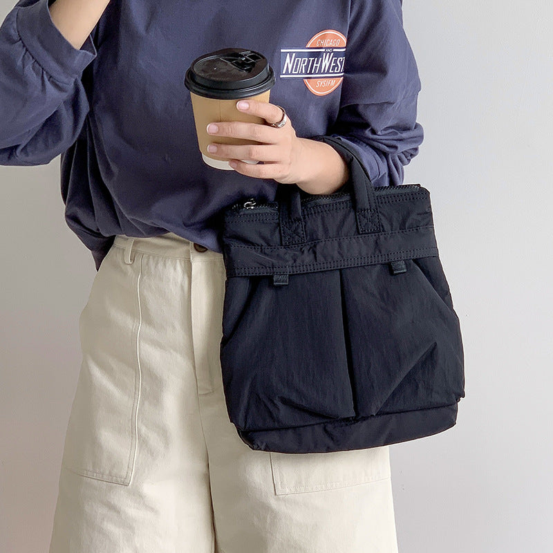 Female Large Capacity Solid Color Niche Shoulder Bags