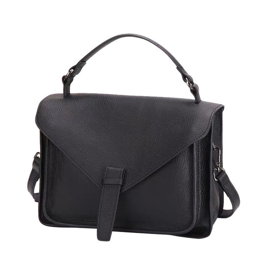 Women's Vintage Leather Temperament First Layer College Shoulder Bags