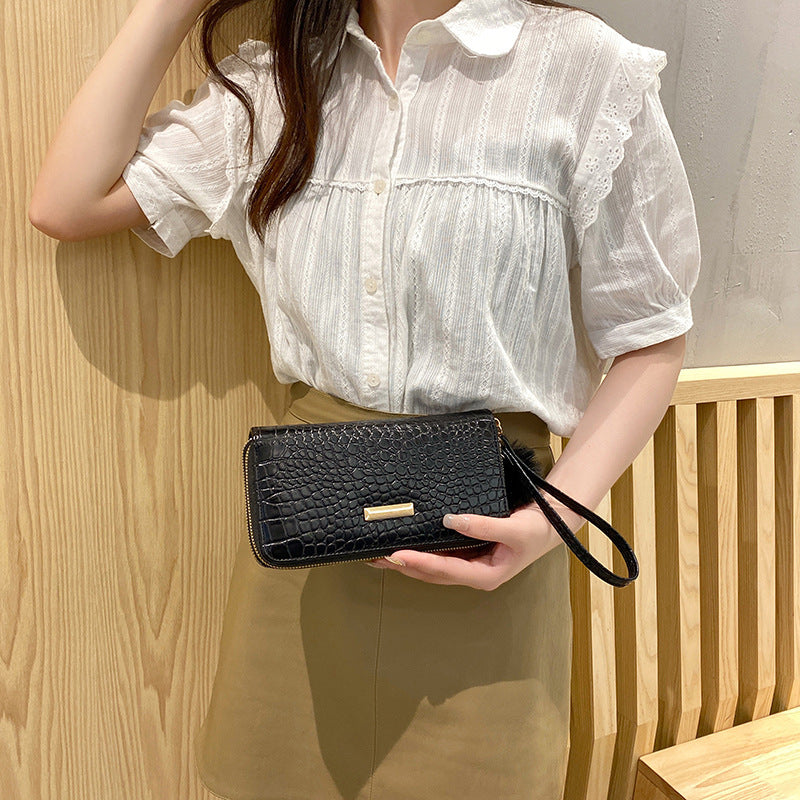 Stylish Women's Cheap Simple Crocodile Pattern Purses
