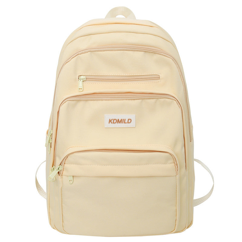 Large Capacity Solid Color Korean Fashion Preppy Backpacks