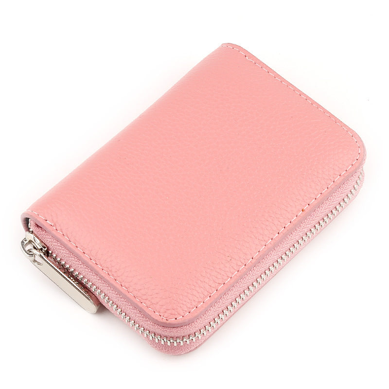 Women's & Men's First Layer Cowhide Short Genuine Leather Coin Purses