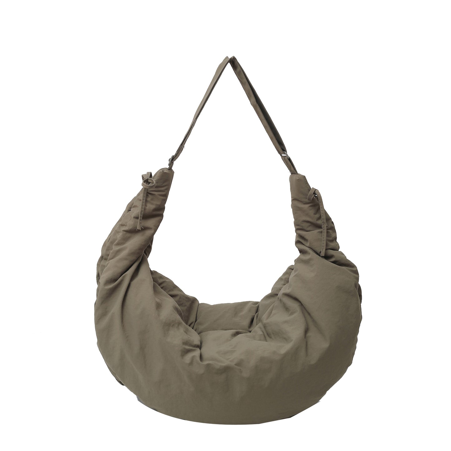 Women's Niche Pleated Crescent Hobo Simple Croissant Tote Bags