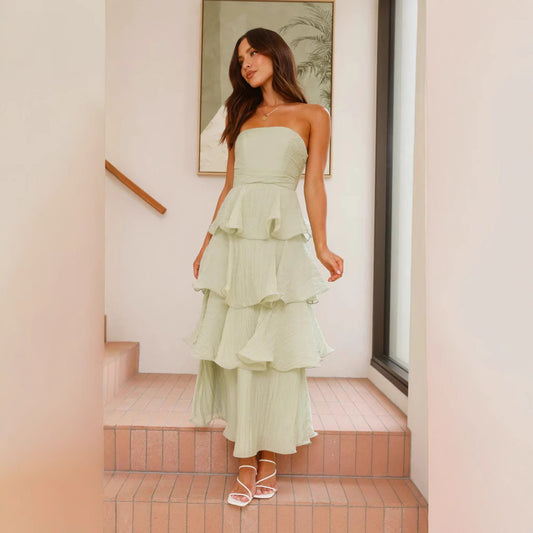 Summer Sexy Fashion Tube Backless Cake Dresses