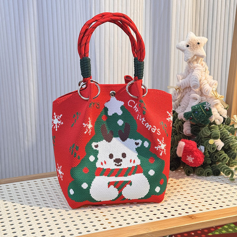 Festival Knitted Portable Out Large Capacity Women's Handbag