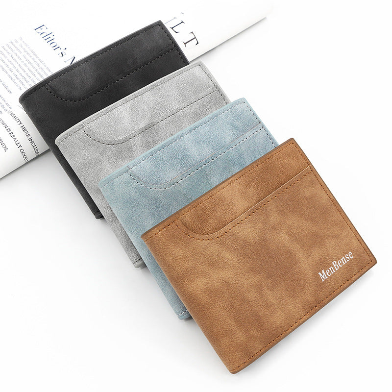 Men's Short External Pocket Large Capacity Multiple Slots Men's Wallet