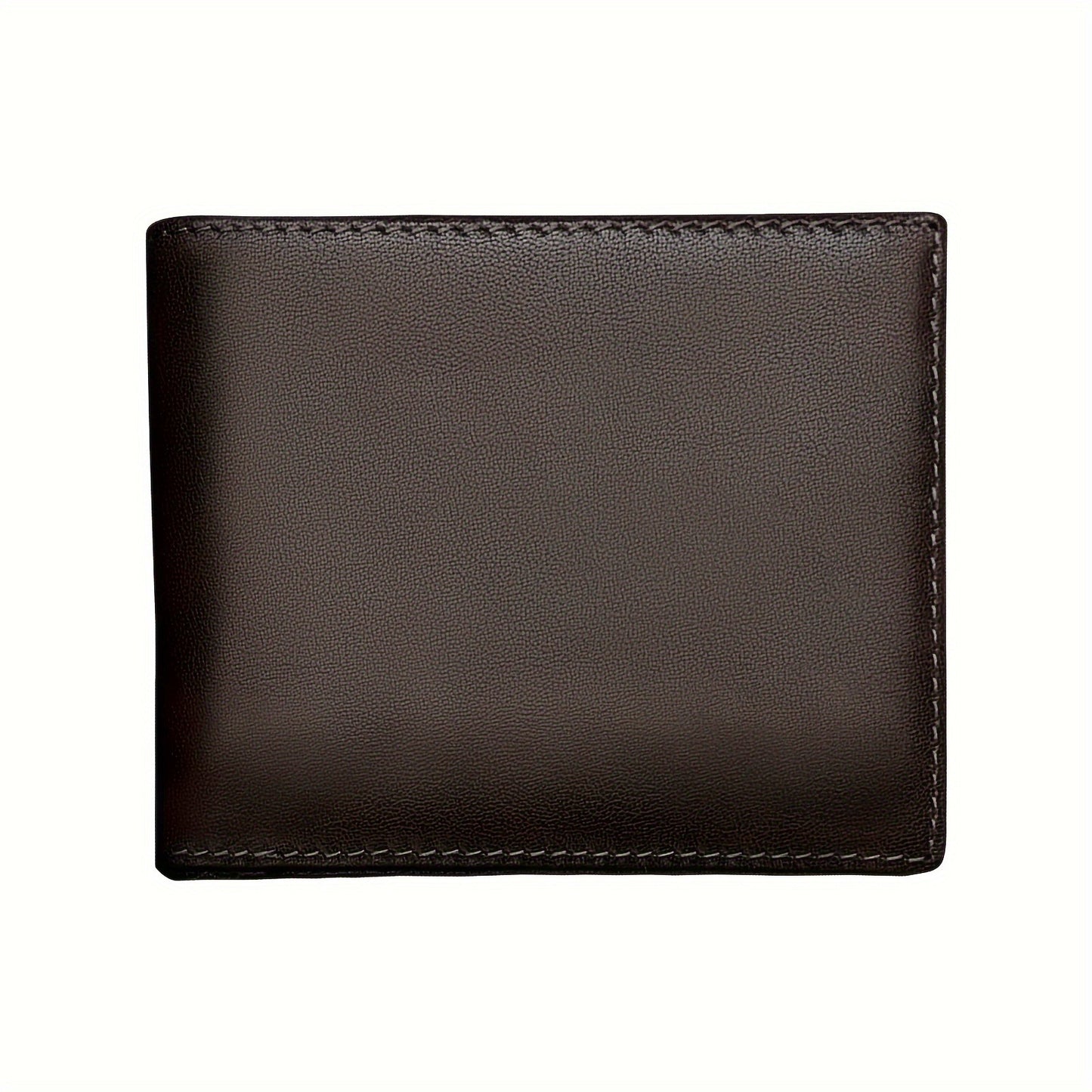 Men's Short Swiping High-grade Three-fold Leather Card Holder