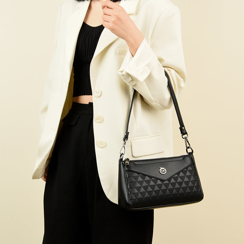 Women's Summer Fashion Rhombus Mobile Advanced Texture Bags