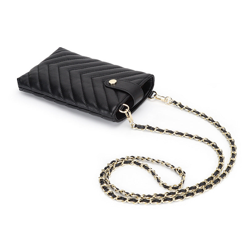 Mobile Female Leather Message Mini Sheepskin Phone Bags