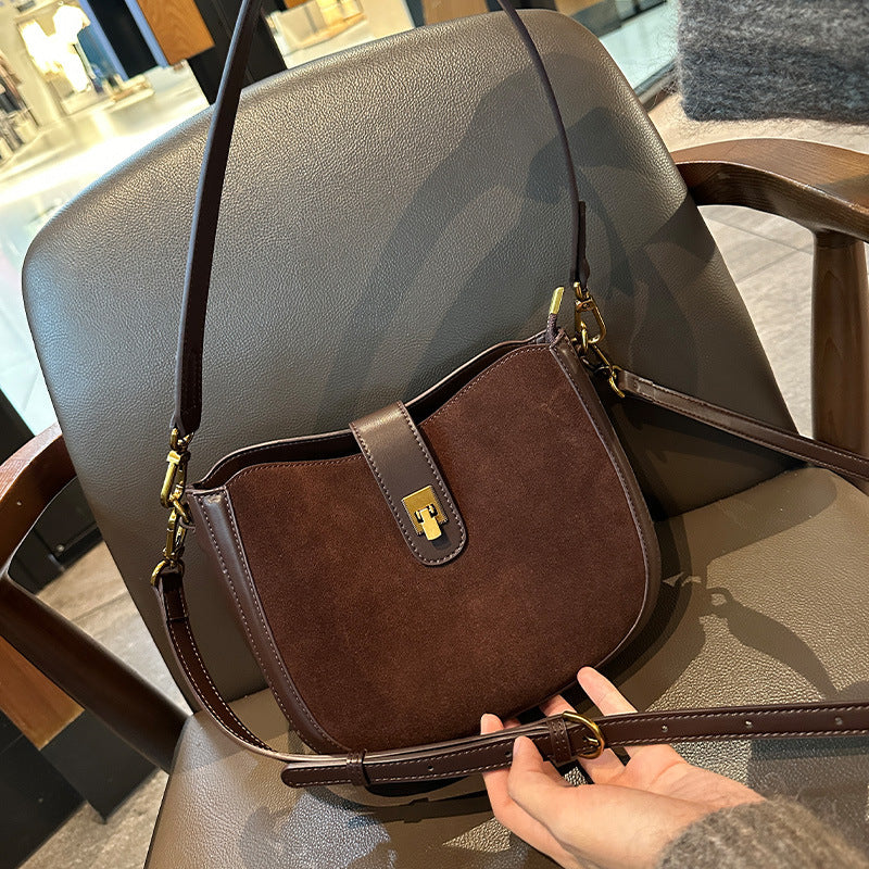 Women's Summer Saddle High-grade Suede Retro Women's Shoulder Bag