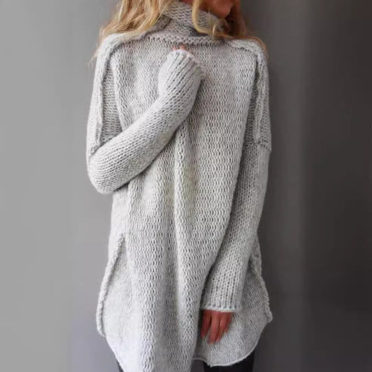Trendy Comfortable Heaps Collar Craft Long-sleeved Sweaters