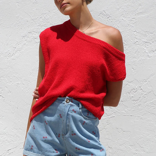 Women's Stylish Elegant Knitted Summer Pullover Tops