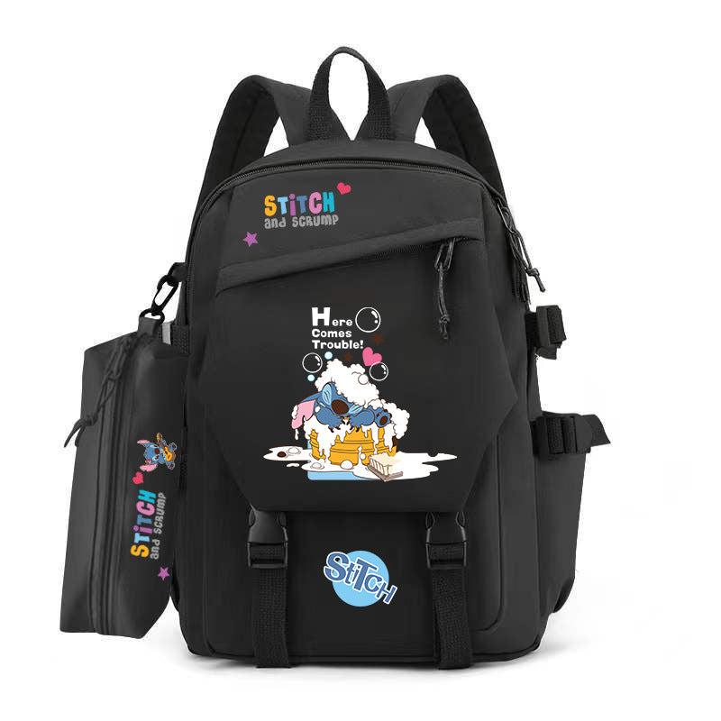 Stitch Pencil Large Capacity Trendy Hot Backpacks