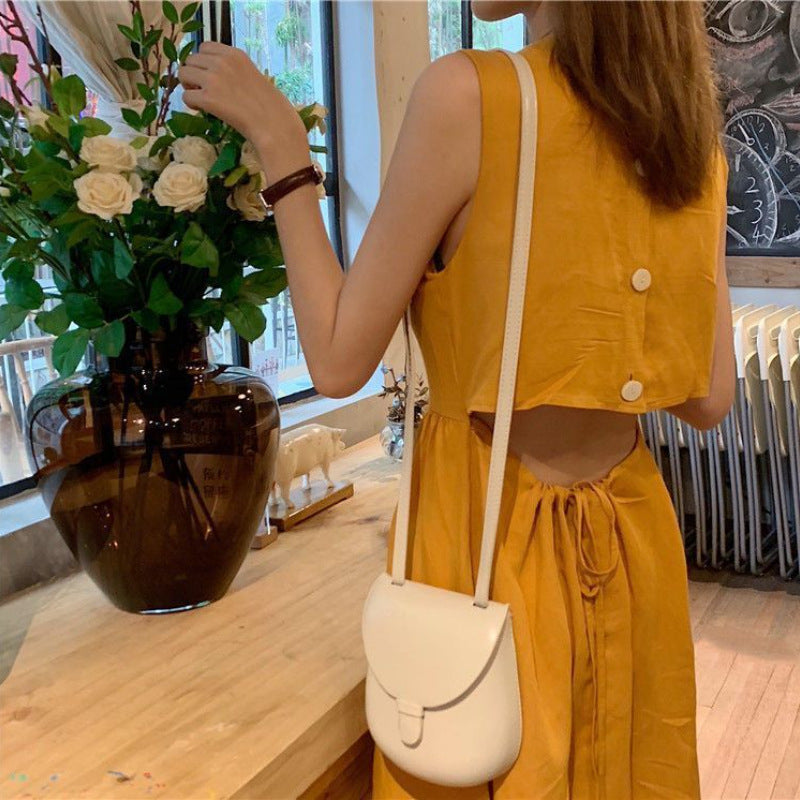 Korean Style Vintage Saddle High-grade Fashion Simple Versatile Large Capacity Women's Messenger Bag