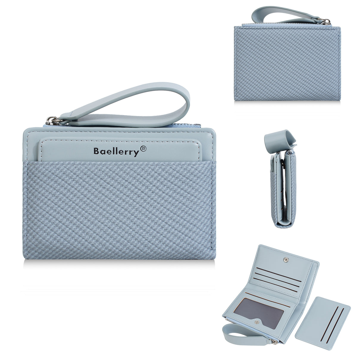 Women's Short High-grade Wrist Strap Fashion Zipper Ladies Wallet