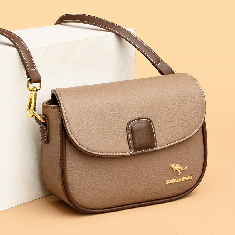 Korean Style Fashion Soft Leather Color Shoulder Bags