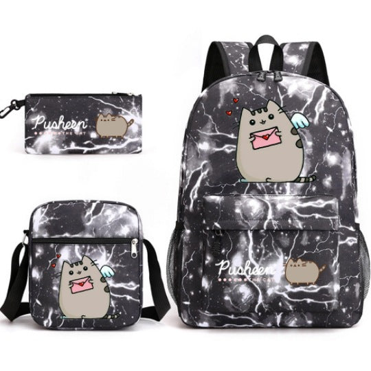 Women's & Men's & Fat Cat Three-piece Pencil Large Backpacks