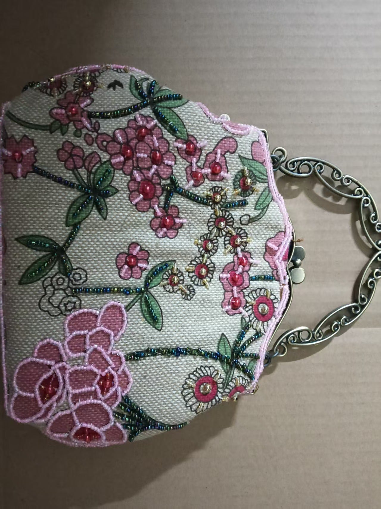 Women's Embroidery Linen Vintage Old Cheongsam Perfect Evening Bags