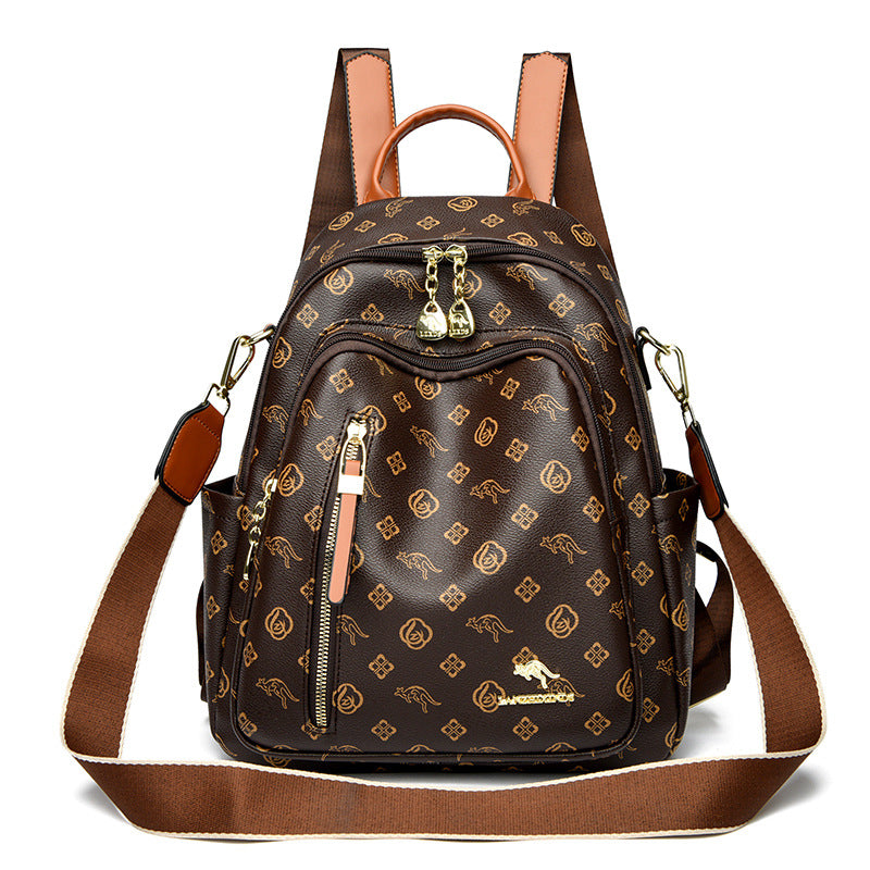 Women's Kangaroo Soft Leather Large Capacity Fashion Backpacks