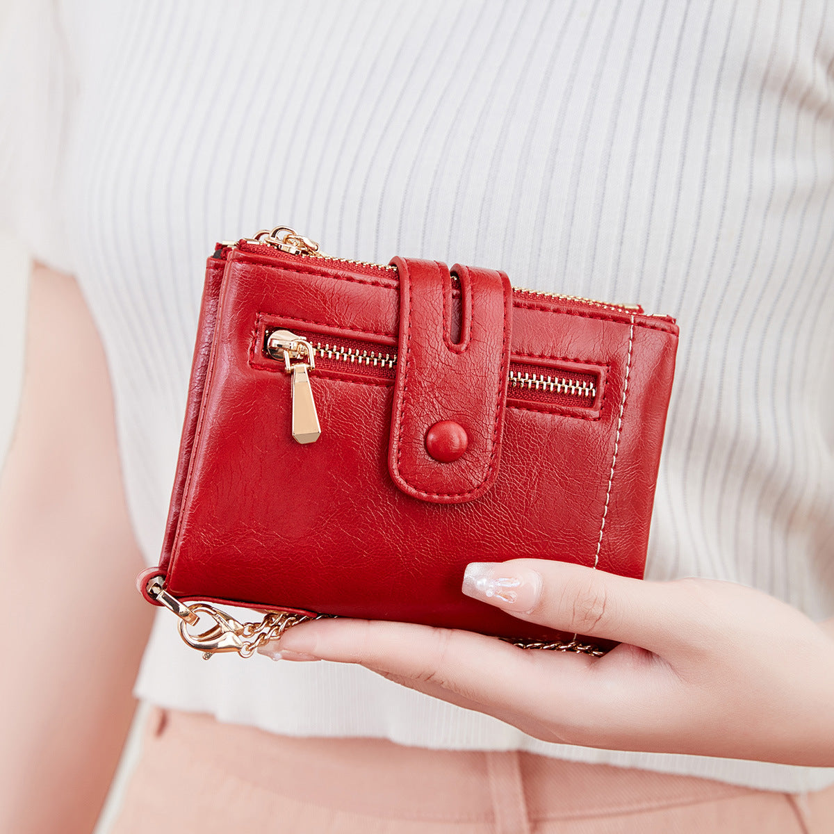 Women's Fashion With Detachable Large Capacity Double Ladies Wallet