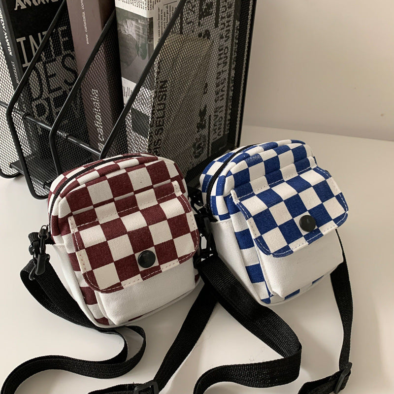Women's Plaid Pouch Niche Personality Canvas Women's Shoulder Bag