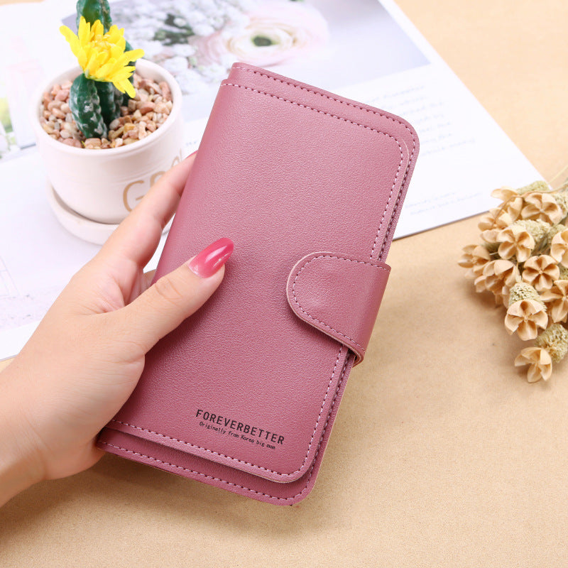 Classy Casual Long Soft Mobile Clutch Buckle