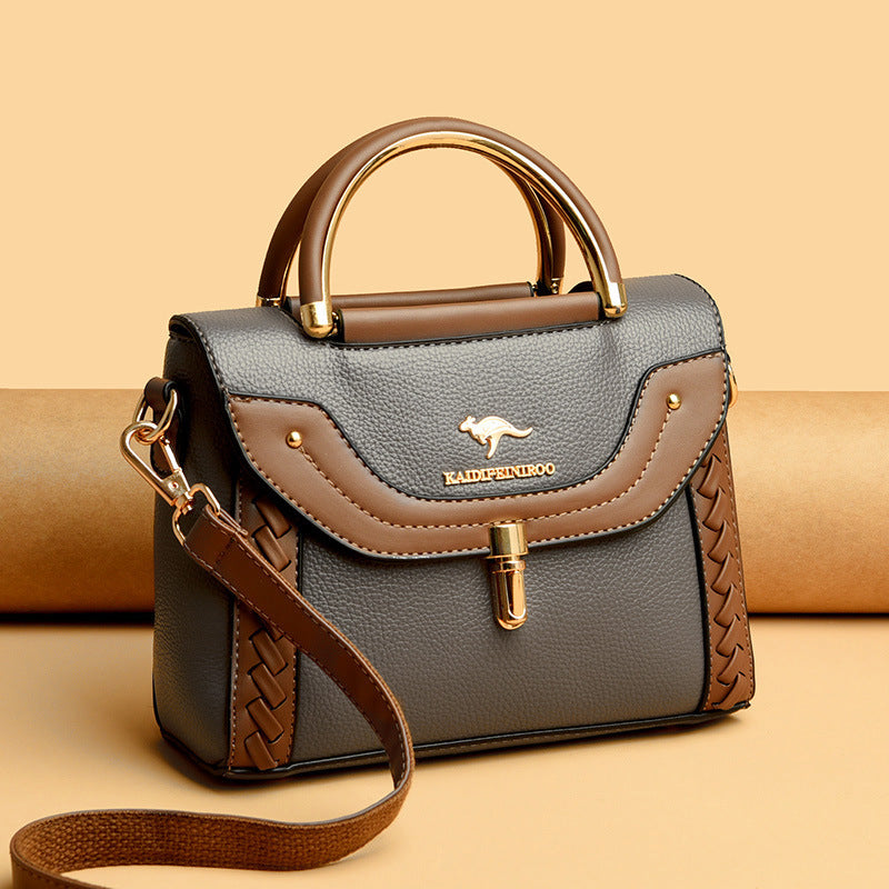 Women's Beautiful Classy Woven Contrast Color Shoulder Bags