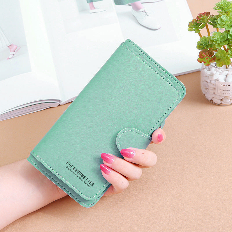Classy Casual Long Soft Mobile Clutch Buckle