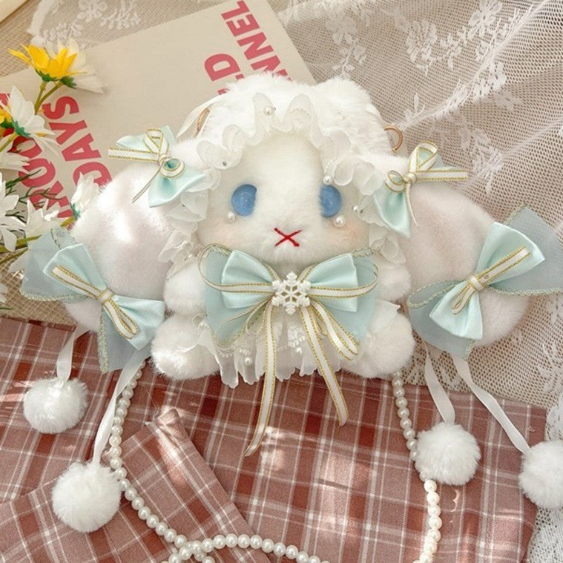 Series Doll Rabbit Pattern Handmade Bow Women's Messenger Bag