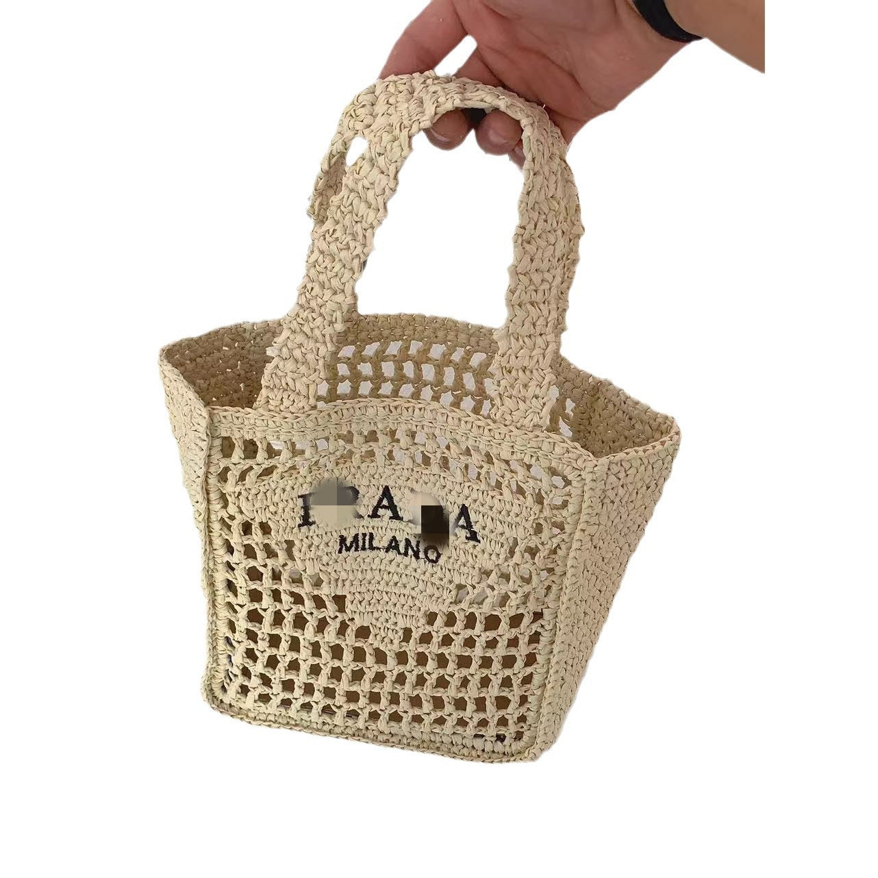 Grass Paper String Encryption Hand-woven Lan Handbags