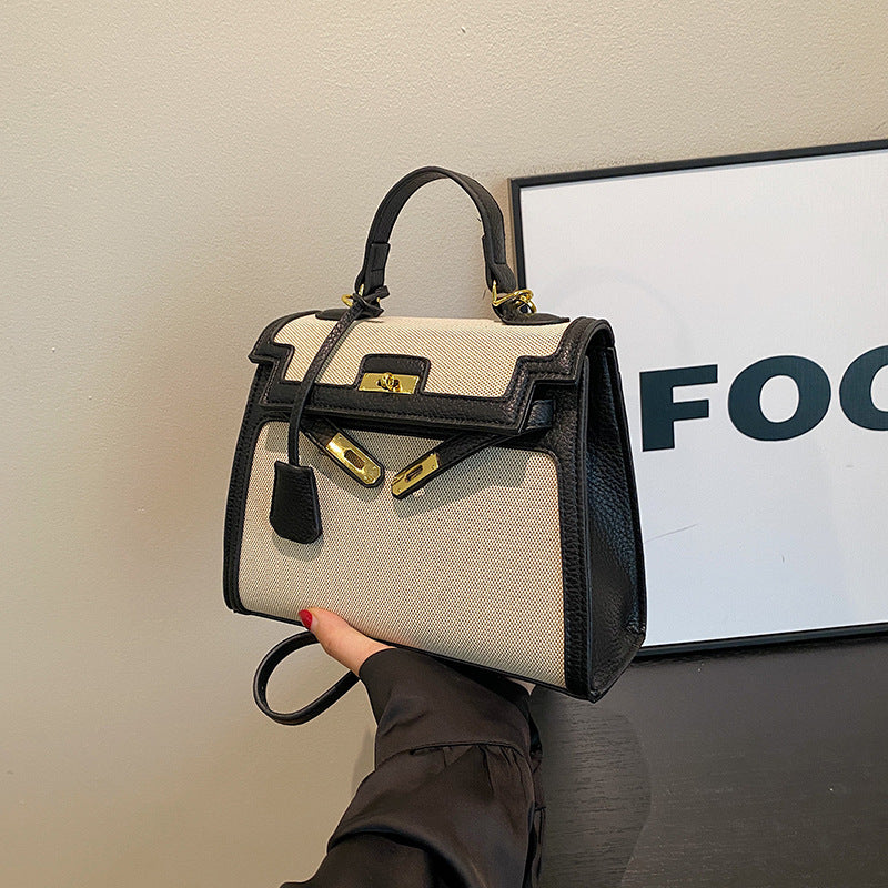 Women's Kelly Portable Underarm Solid Color Texture Lock